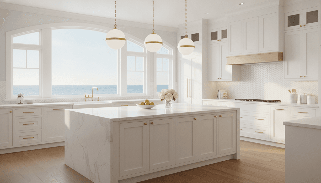A beautifully remodeled coastal kitchen